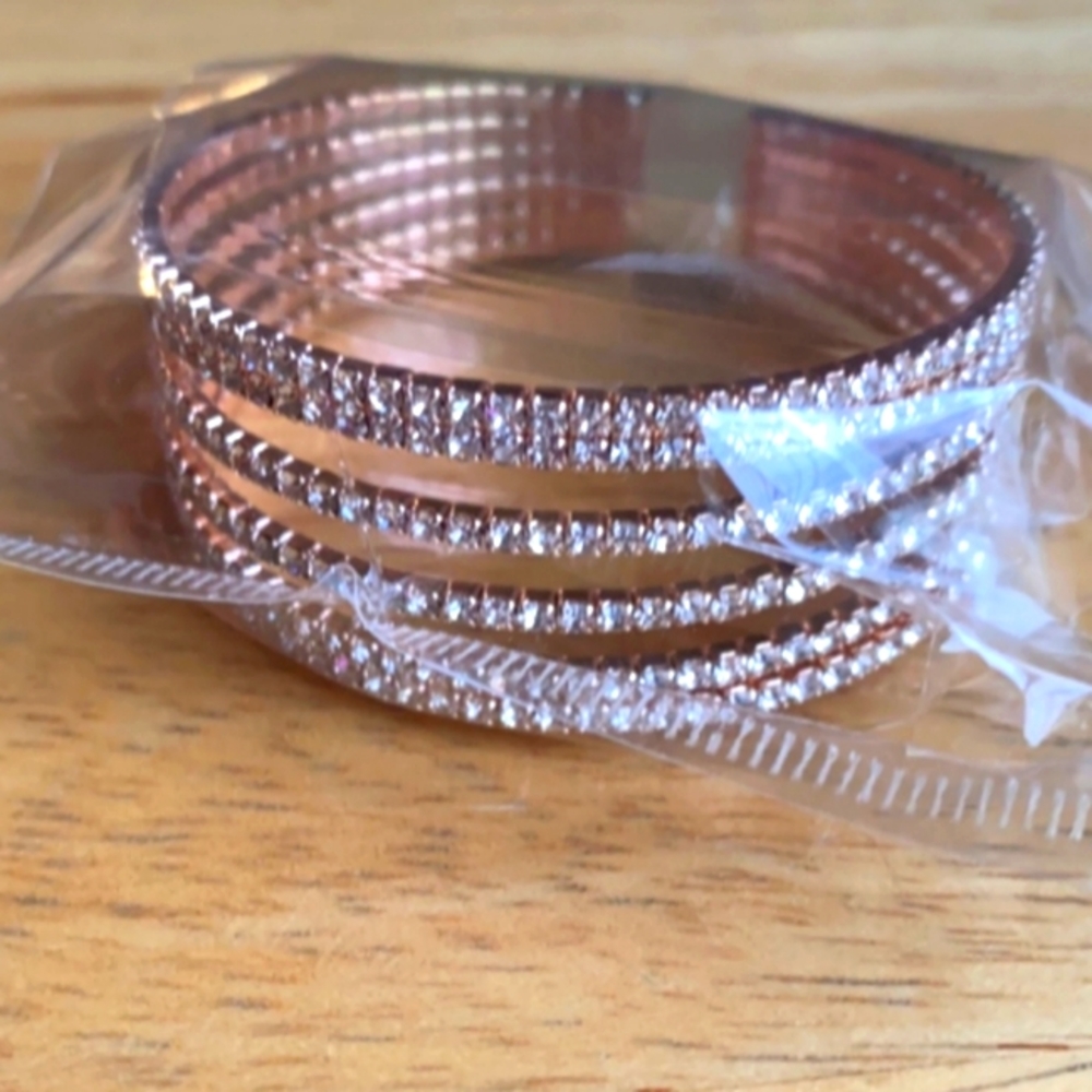 Rose Gold Rhinestone Bracelet